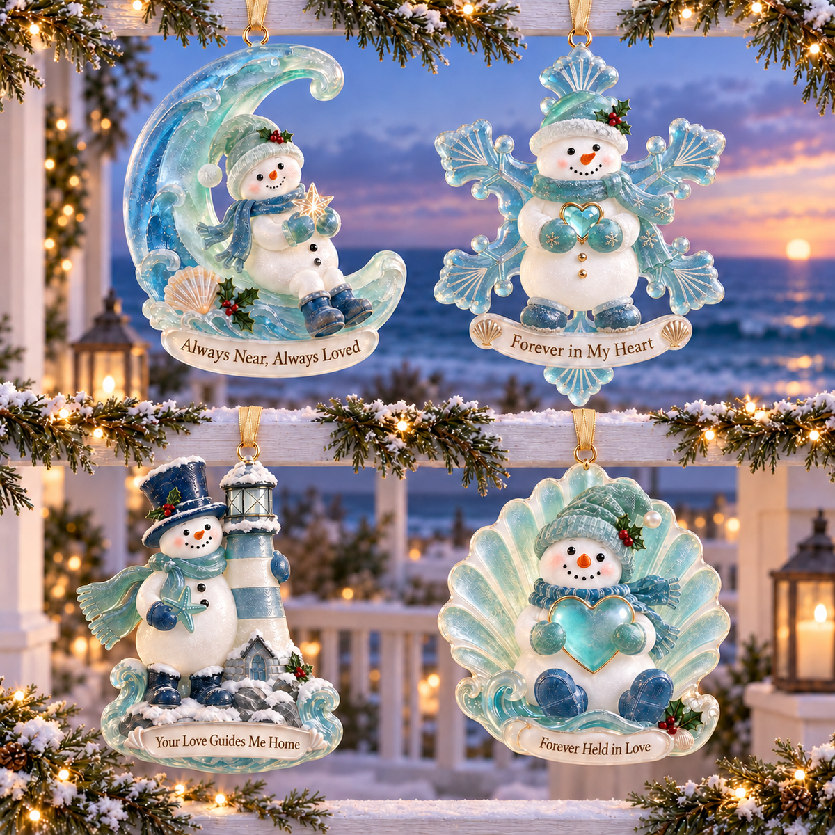 Coastal Snowmen Christmas Decor |  Lasting Love - image 14