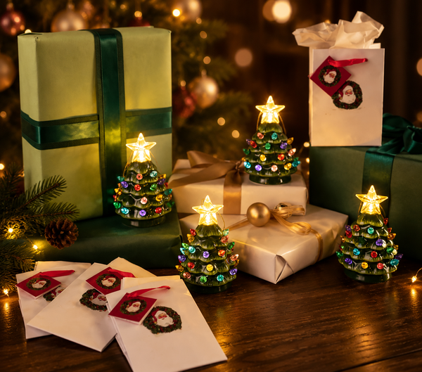 ⏰LIMITED TIME 49% OFF!🔥Set of 4 Mini Nostalgic Tree Ornaments with Gift Bags