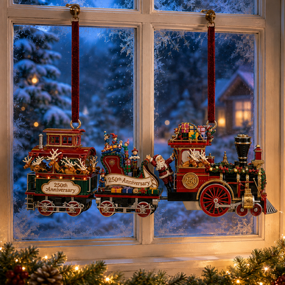 ✨Vintage-style steam train Christmas tree ornament