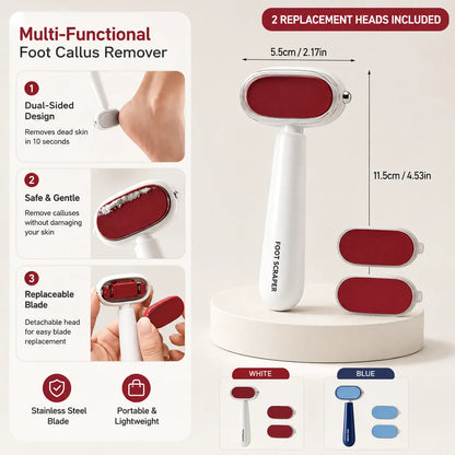 Dual‑Sided Foot Callus Remover, Replaceable Stainless Steel Blade Foot Scraper 🦶 - image 5