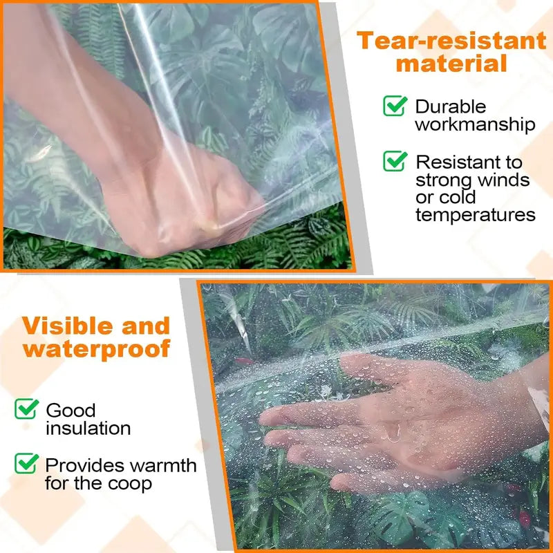 Clear Waterproof PE Tarp, Transparent Outdoor Cover with Metal Grommets🛡️ - image 3