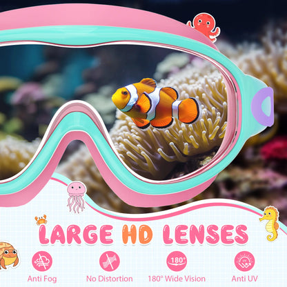 Kids Swim Goggles 2 Pack - UV Protection & Anti-Fog