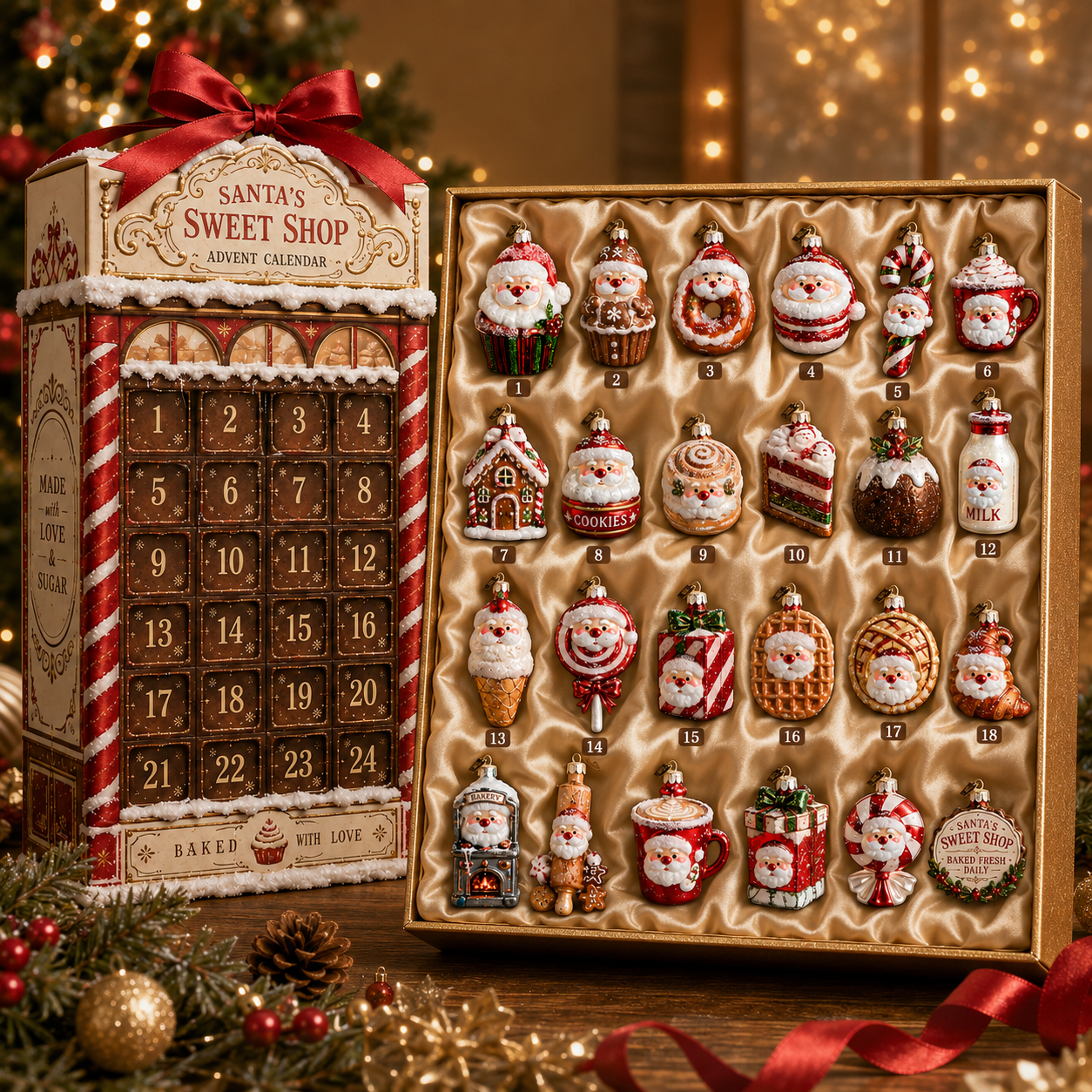 ✨24-Day Christmas Countdown Advent Calendar – Santa's Dessert Shop