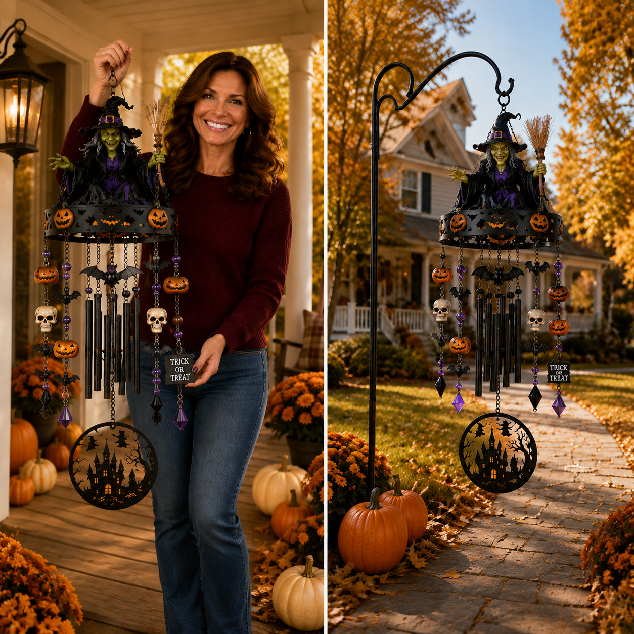 ✨2026 New High-Quality Fully Handmade Custom Witch-Themed Outdoor Wind Chime
