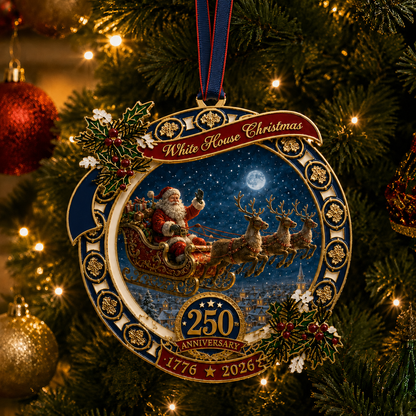 🔥Last 30pcs✨⏰ Limited anniversary edition✨49% OFF!🔥250th Anniversary Edition Santa's Sleigh Scene Ornament