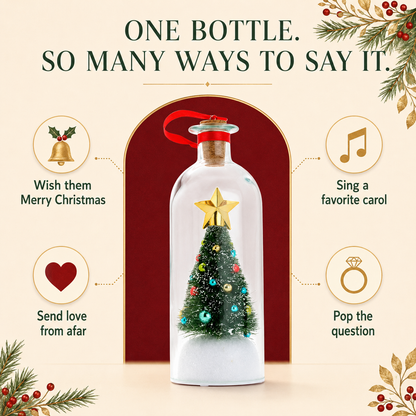 ⏰LIMITED TIME 49% OFF!🔥Recordable Christmas Tree Message In A Bottle