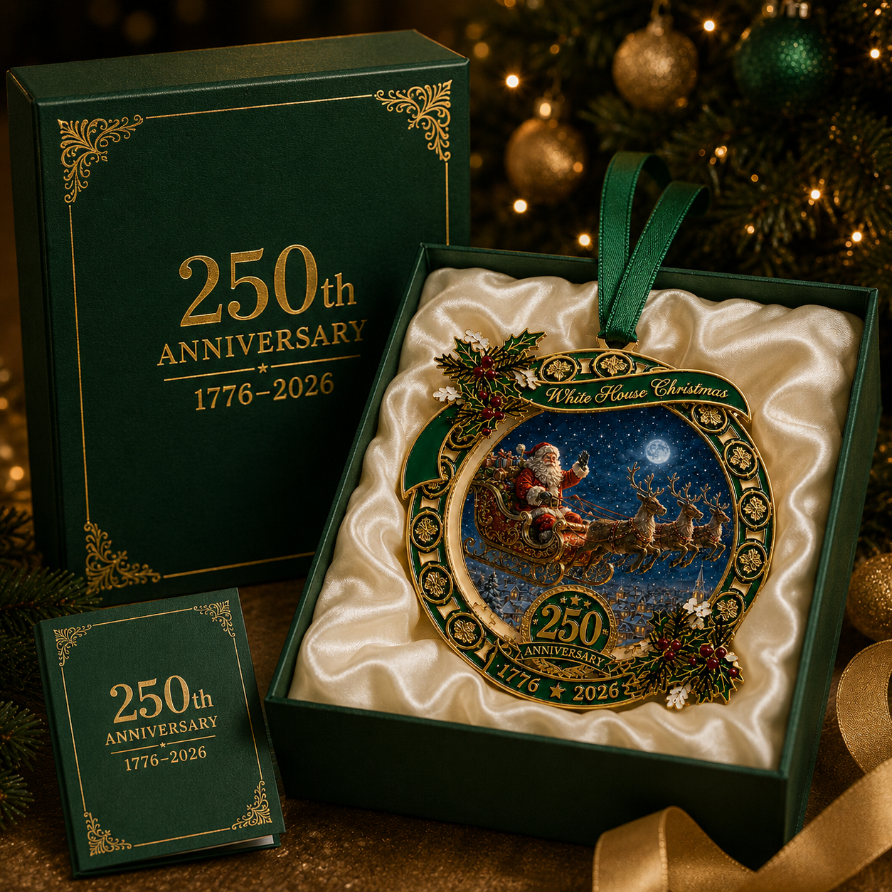 🔥Last 30pcs✨⏰ Limited anniversary edition✨49% OFF!🔥250th Anniversary Edition Santa's Sleigh Scene Ornament