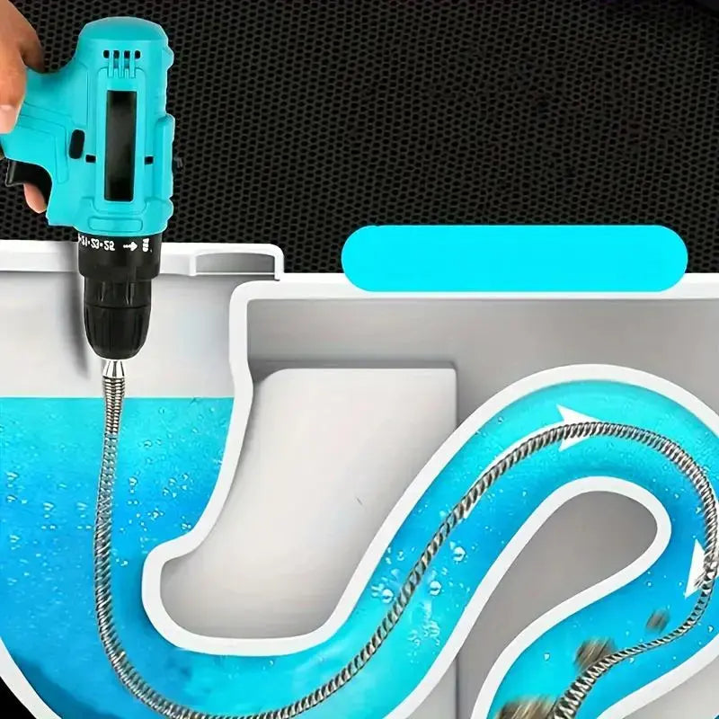 🔧 Flexible Drill-Powered Drain Cleaning Snake – Deep Pipe Clog Remover for Sinks, Showers & Toilets - image 6