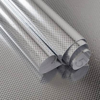 Kitchen Waterproof Oil Proof Aluminum Foil Sticker, Silver Texture Peel🧽 - image 15