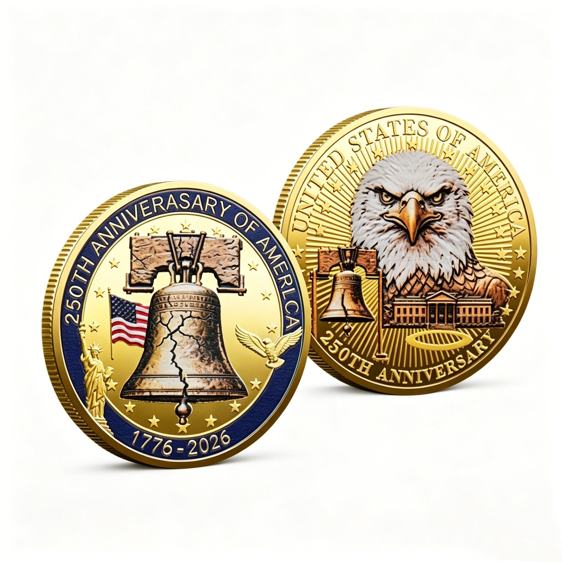 🎉🇺🇸 Limited Edition! 🔥🎁9PCS USA 250th Anniversary Commemorative Coin Gift Set - image 7