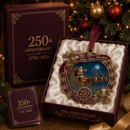 🔥Last 30pcs✨⏰ Limited anniversary edition✨49% OFF!🔥250th Anniversary Edition Santa's Sleigh Scene Ornament