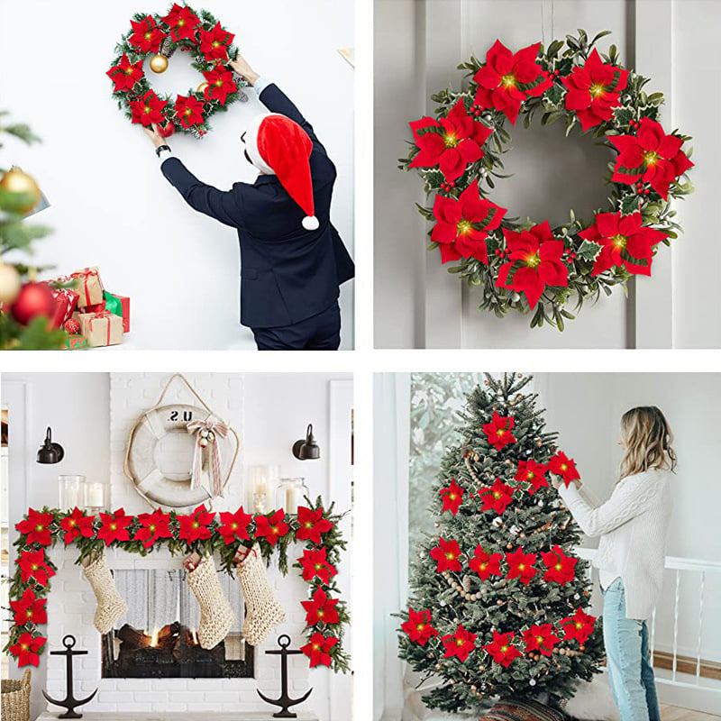 🎄✨ Christmas Poinsettia LED Garland String Lights - image 9