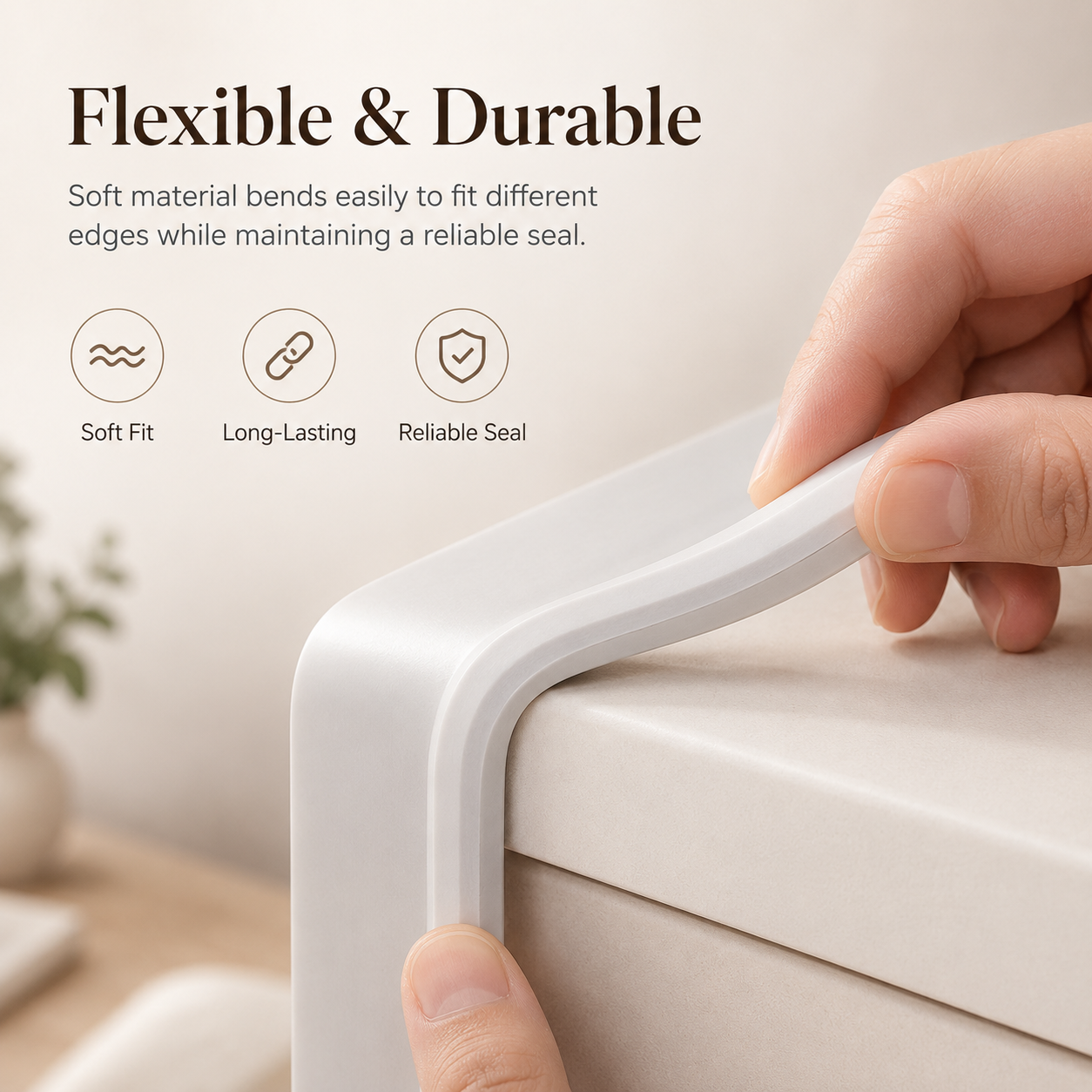 16.4Ft Door Weather Stripping | Adhesive Draft Stopper Seal Strip for Doors, Windows & Shower Doors - image 9