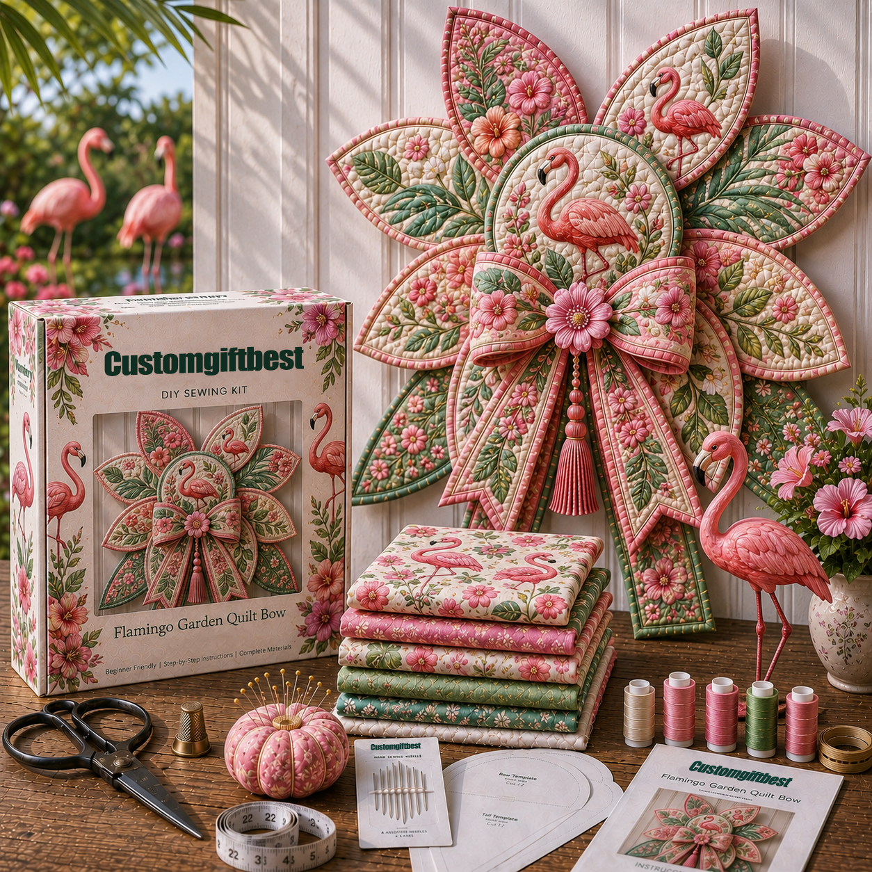 Garden Quilt Bow DIY Sewing Kit - image 1