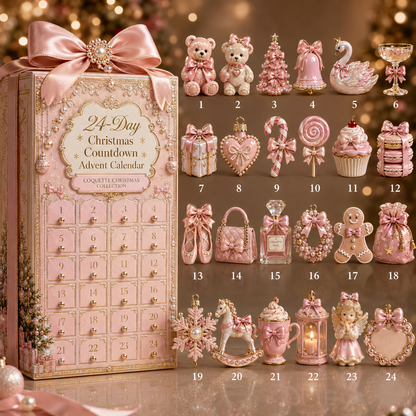 ✨24-Day Christmas Countdown Advent Calendar – Pink Bow Series