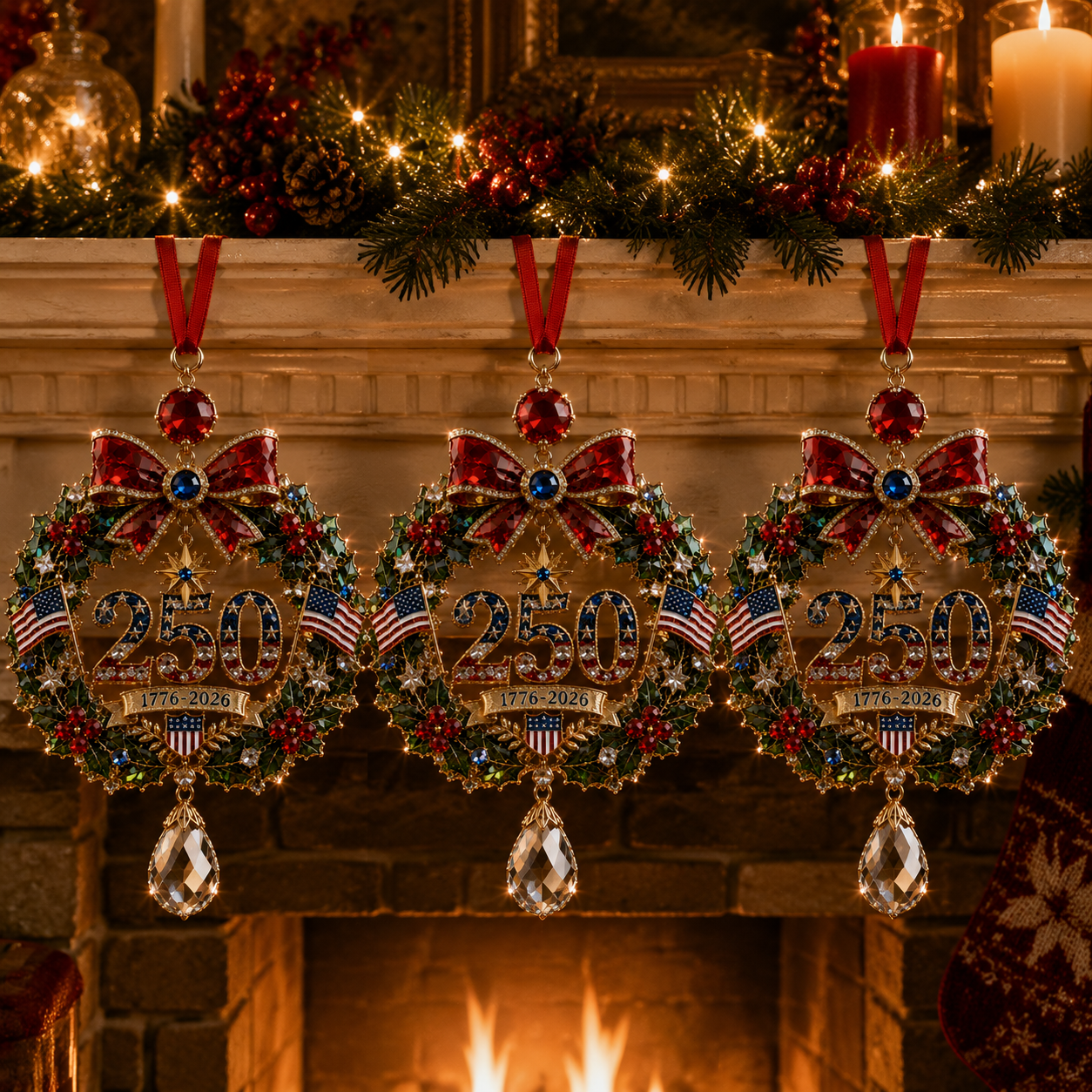 ✨ Limited anniversary edition✨⏰49% OFF!🔥Crystal Christmas Wreath Christmas Tree Ornament