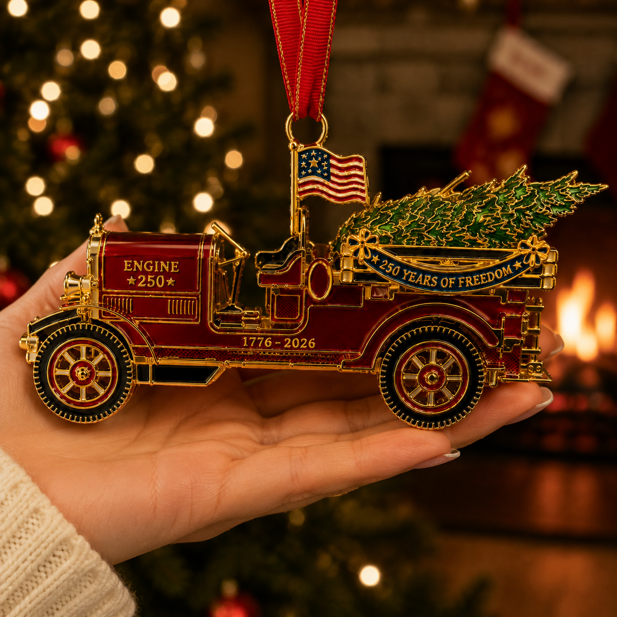 🔥Last 30pcs✨⏰ Limited anniversary edition✨49% OFF!🔥250th Anniversary Edition Vintage Fire Truck Ornament