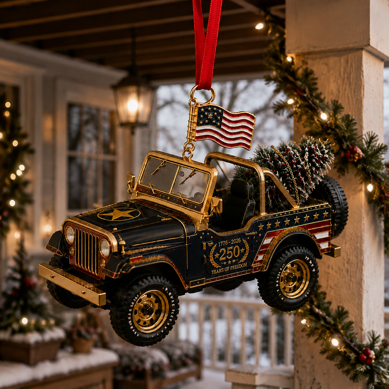 🔥Last 30pcs✨⏰ Limited anniversary edition✨49% OFF!🔥250th Anniversary Vintage Pickup Truck Christmas Ornament
