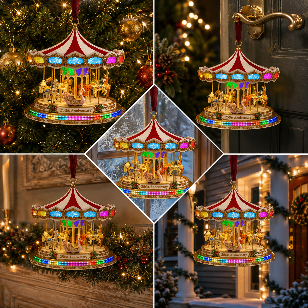 ✨250th Anniversary Carousel Christmas Tree Ornament
