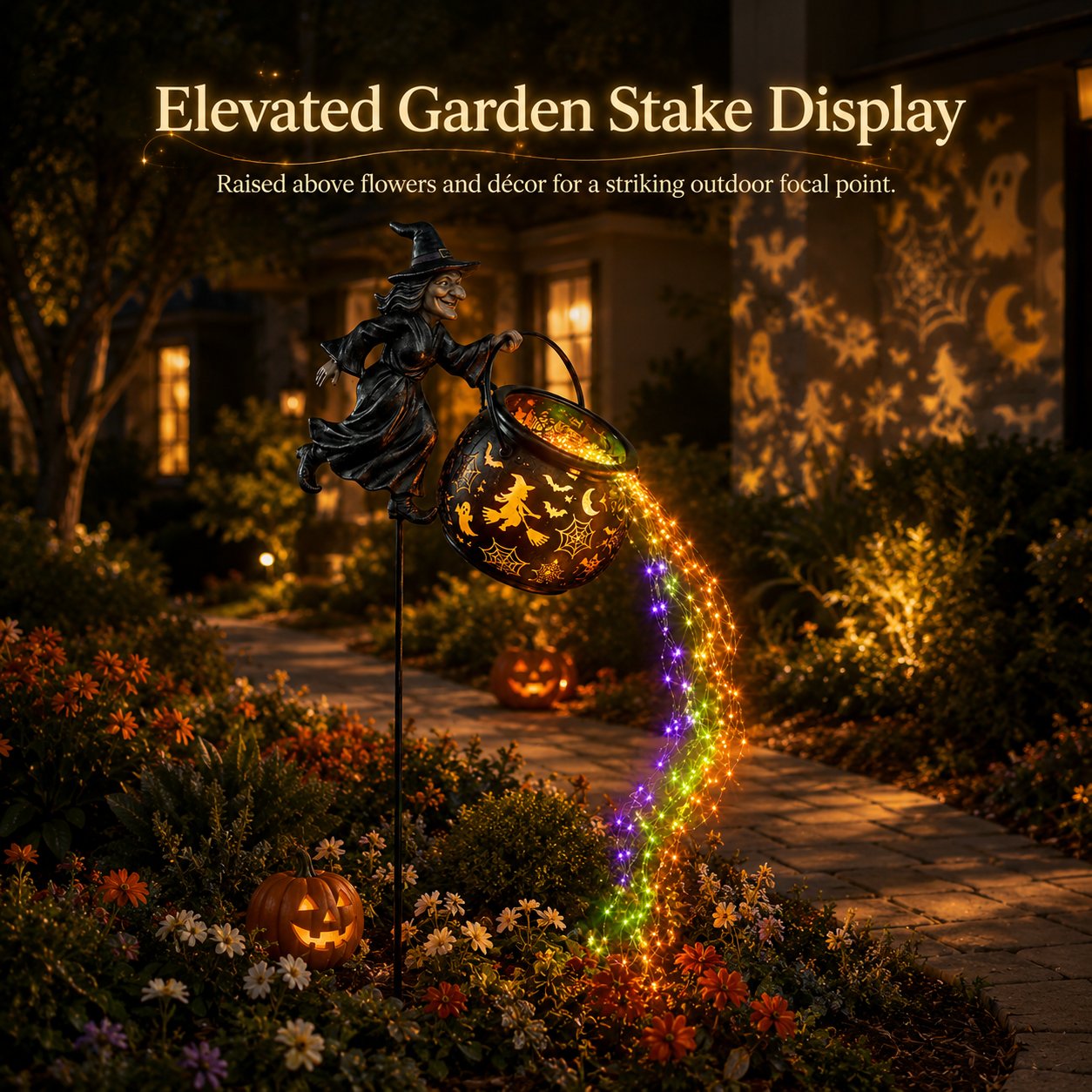🔥Last Day 49% OFF🎃Halloween Witch Cauldron Garden Light - image 7