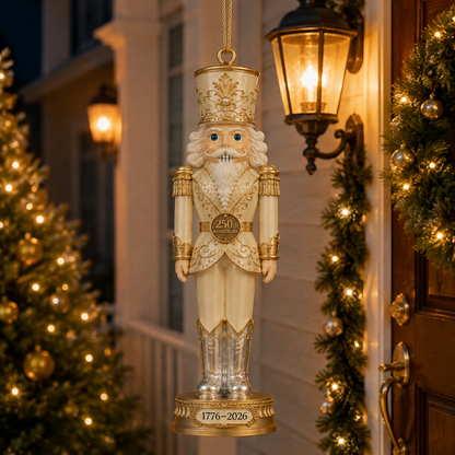 🔥Last 30pcs✨⏰ Limited anniversary edition✨49% OFF!🔥2026 America 250th Anniversary Ivory & Gold Nutcracker Ornament