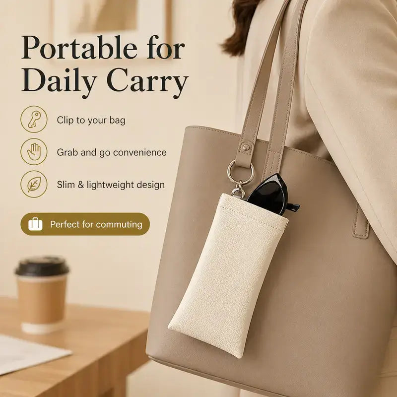 Soft PU Leather Sunglasses Pouch Elastic Opening Eyeglasses Bag 🕶️ - image 4