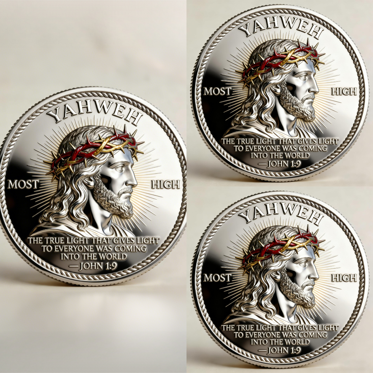 🏆🇺🇸 Limited Edition!🔥 🙏“Yahweh – The Living Light” Faith Commemorative Coin - image 3