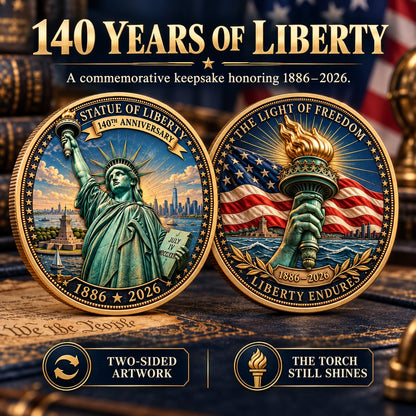 🗽 Statue of Liberty 140th Anniversary Commemorative Coin | 1886–2026 American Heritage Keepsake 🇺🇸