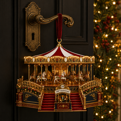 ✨Animated World's Fair Boardwalk Carousel Christmas Tree Ornament