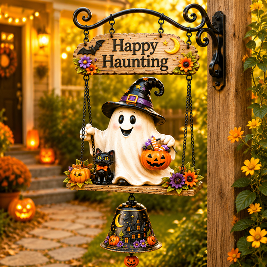 ⏰LIMITED TIME 49% OFF!🔥🔔Halloween Hanging Welcome Sign With Bell