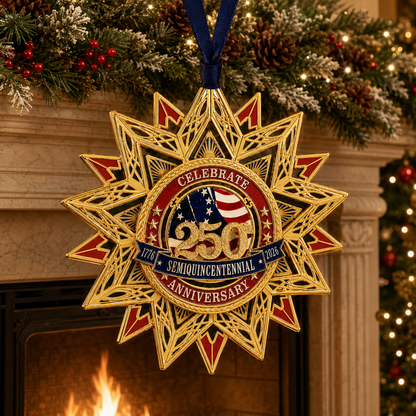 ✨250th Anniversary Commemorative Medal Christmas Tree Ornament