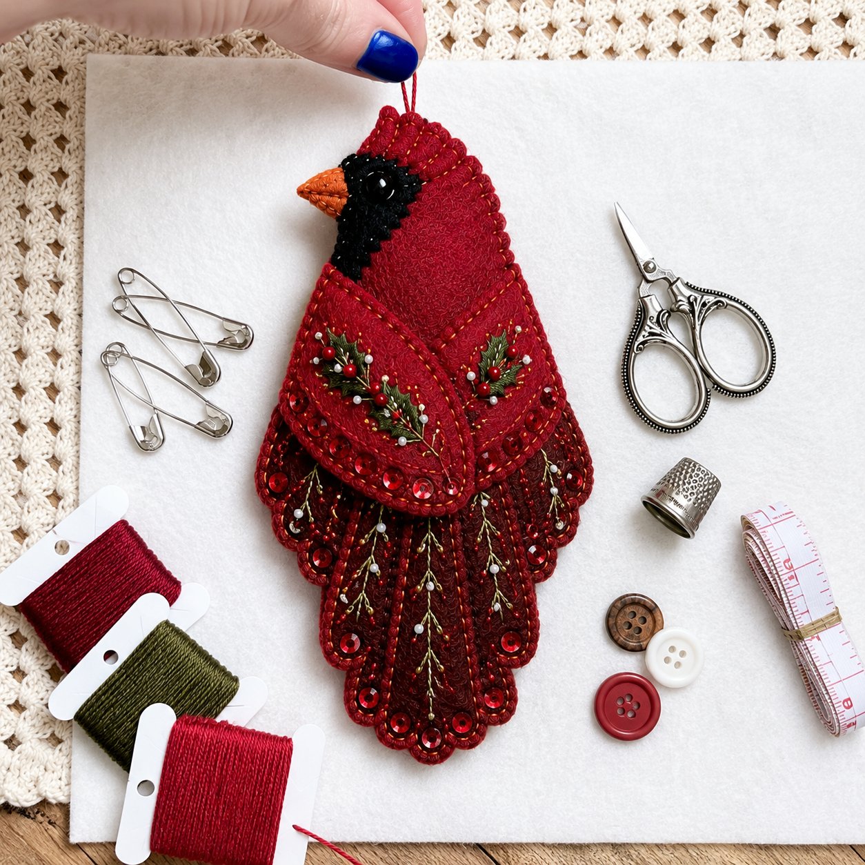 🐦 Bird-Shaped Felt Sewing Organizer DIY Kit - image 2