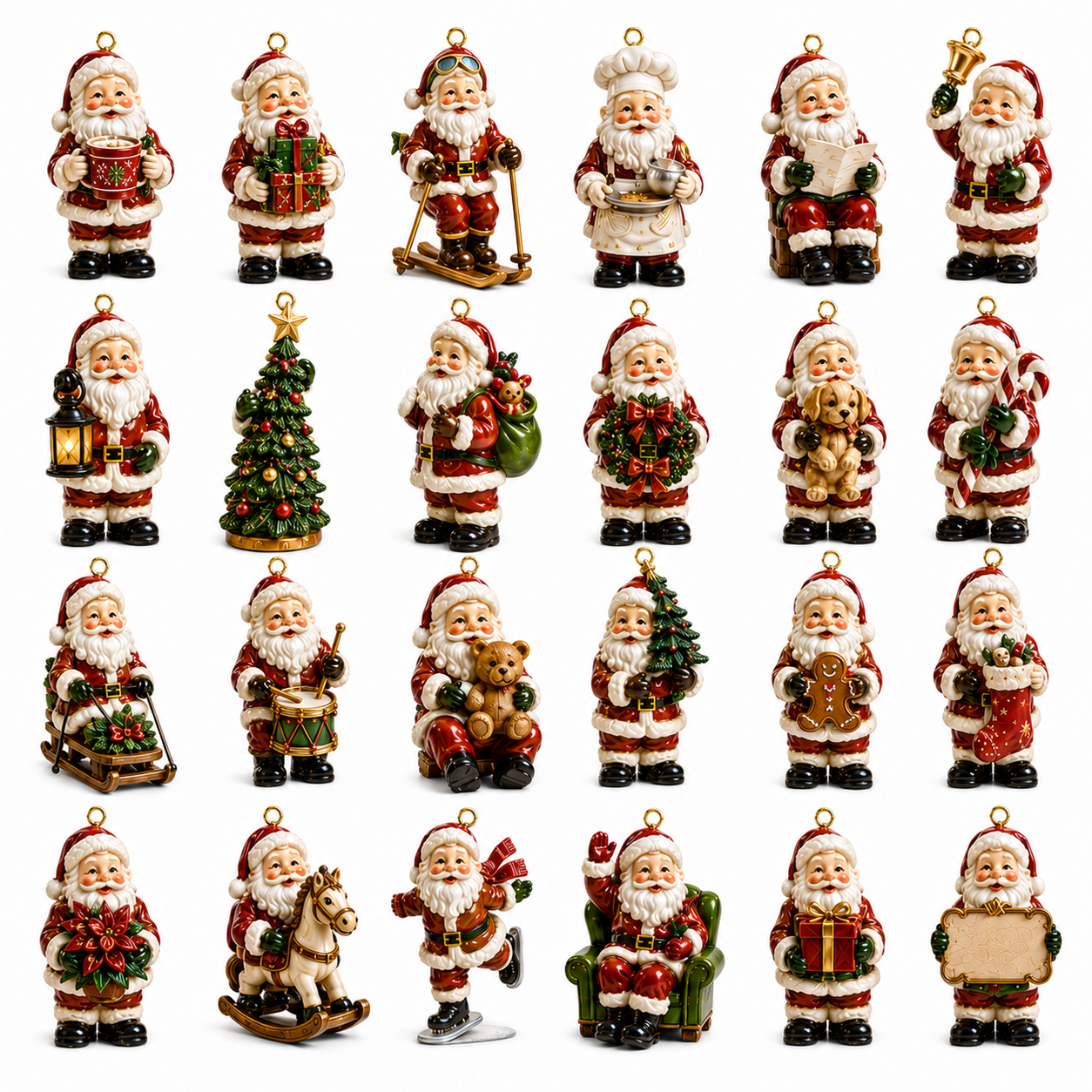 ✨24-Day Christmas Countdown Advent Calendar – Vintage Santa Series