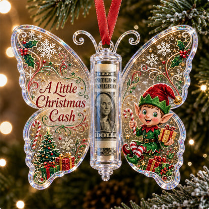 ❤️🔥Last 30pcs🔥🦋💵 Christmas Cash Gift Butterfly Ornament – Holiday Money Holder Keepsake 🎄✨