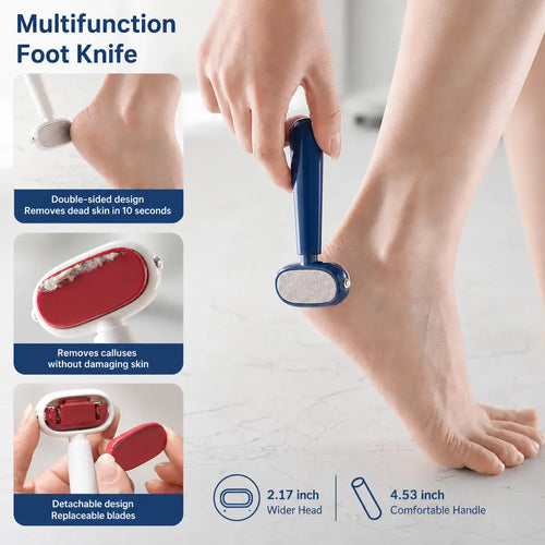 Dual‑Sided Foot Callus Remover, Replaceable Stainless Steel Blade Foot Scraper 🦶 - image 1