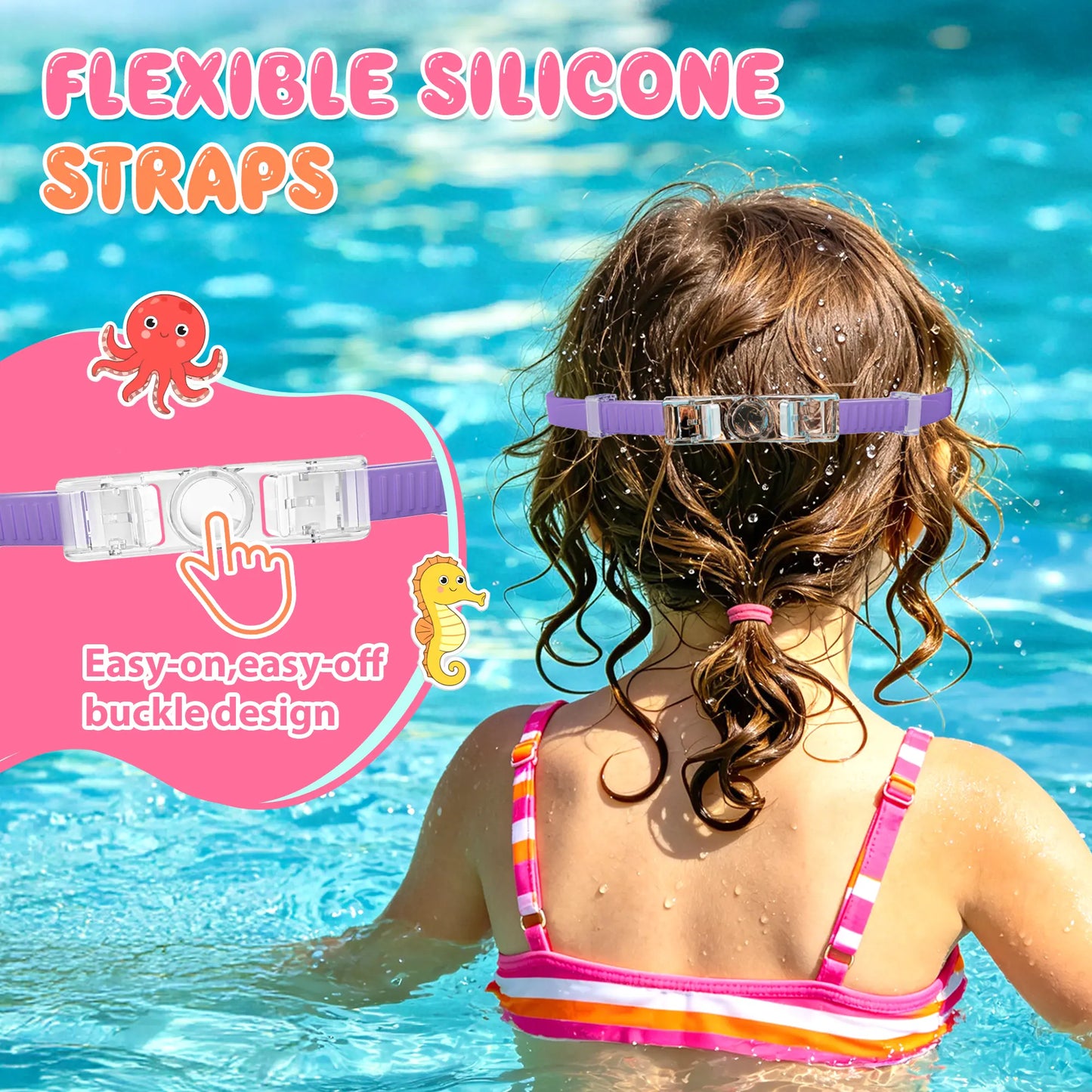 Kids Swim Goggles 2 Pack - UV Protection & Anti-Fog