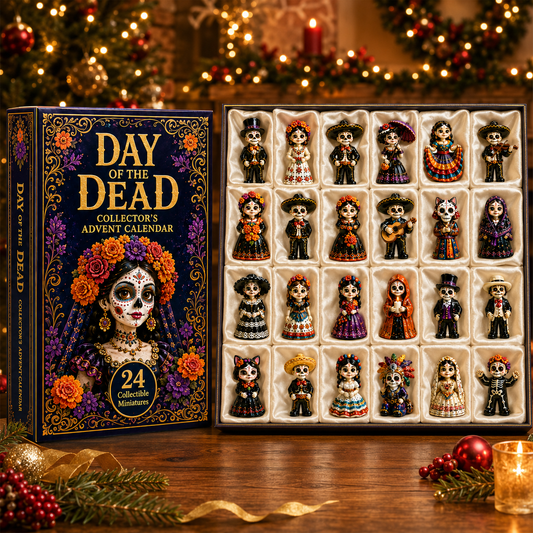 High-quality miniature model✨2026 Day of the Dead Advent Calendar – 24 Days of Mystery Collectible Figurines, Sugar Skull Characters & Festive Holiday Surprises - image 1