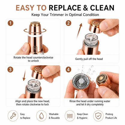 2 in 1 facial & eyebrow hair trimmer for Women, Rechargeable Face Razor✨ - image 5