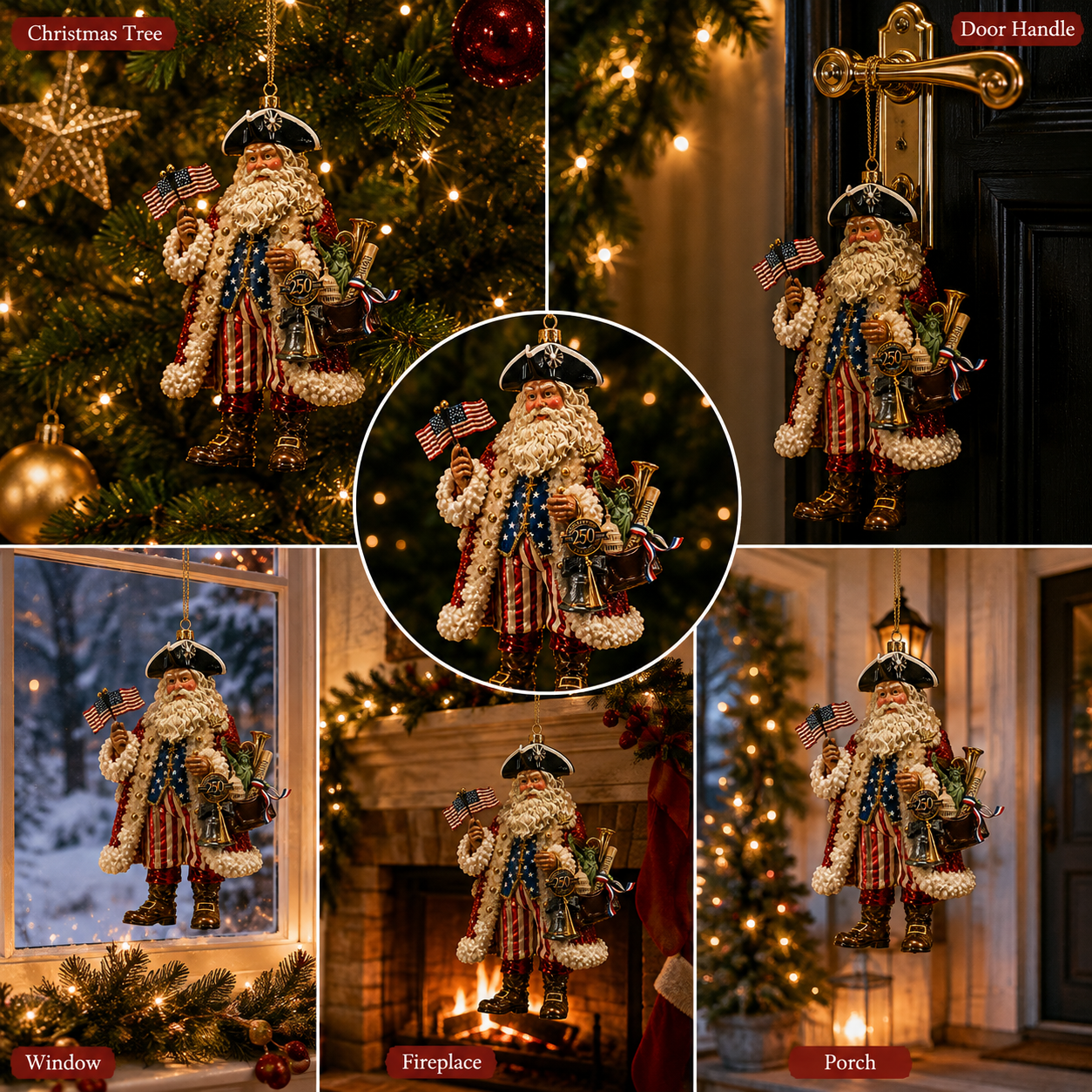 🔥Last 30pcs✨⏰ Limited anniversary edition✨49% OFF!🔥250th Anniversary Santa Claus Christmas Tree Ornament