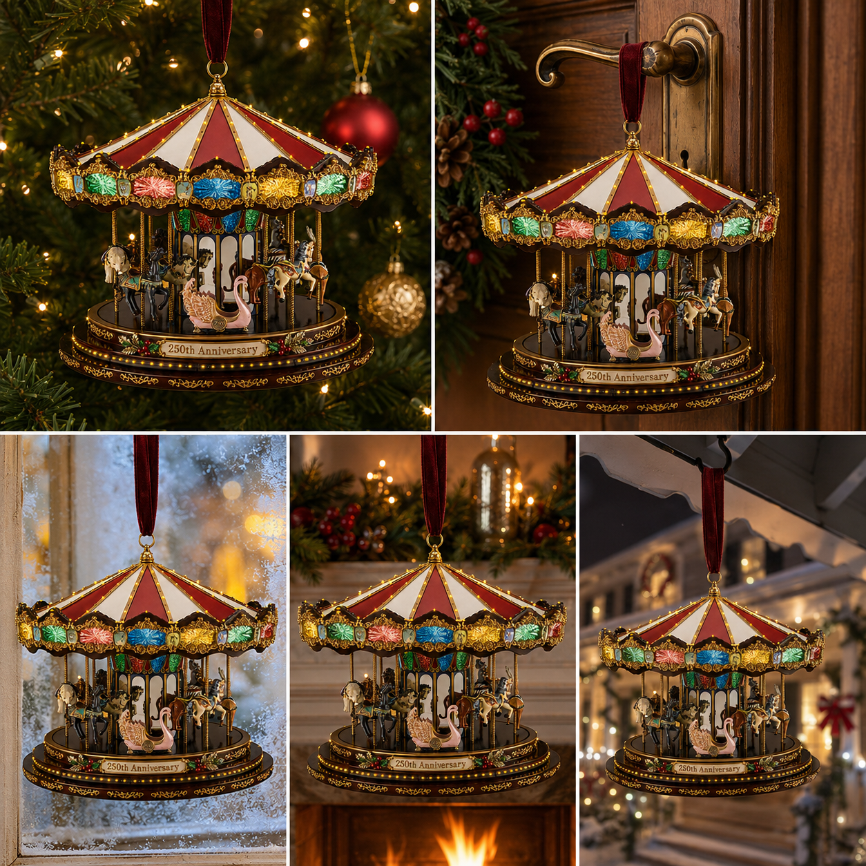 ✨250th Anniversary Carousel Christmas Tree Ornament