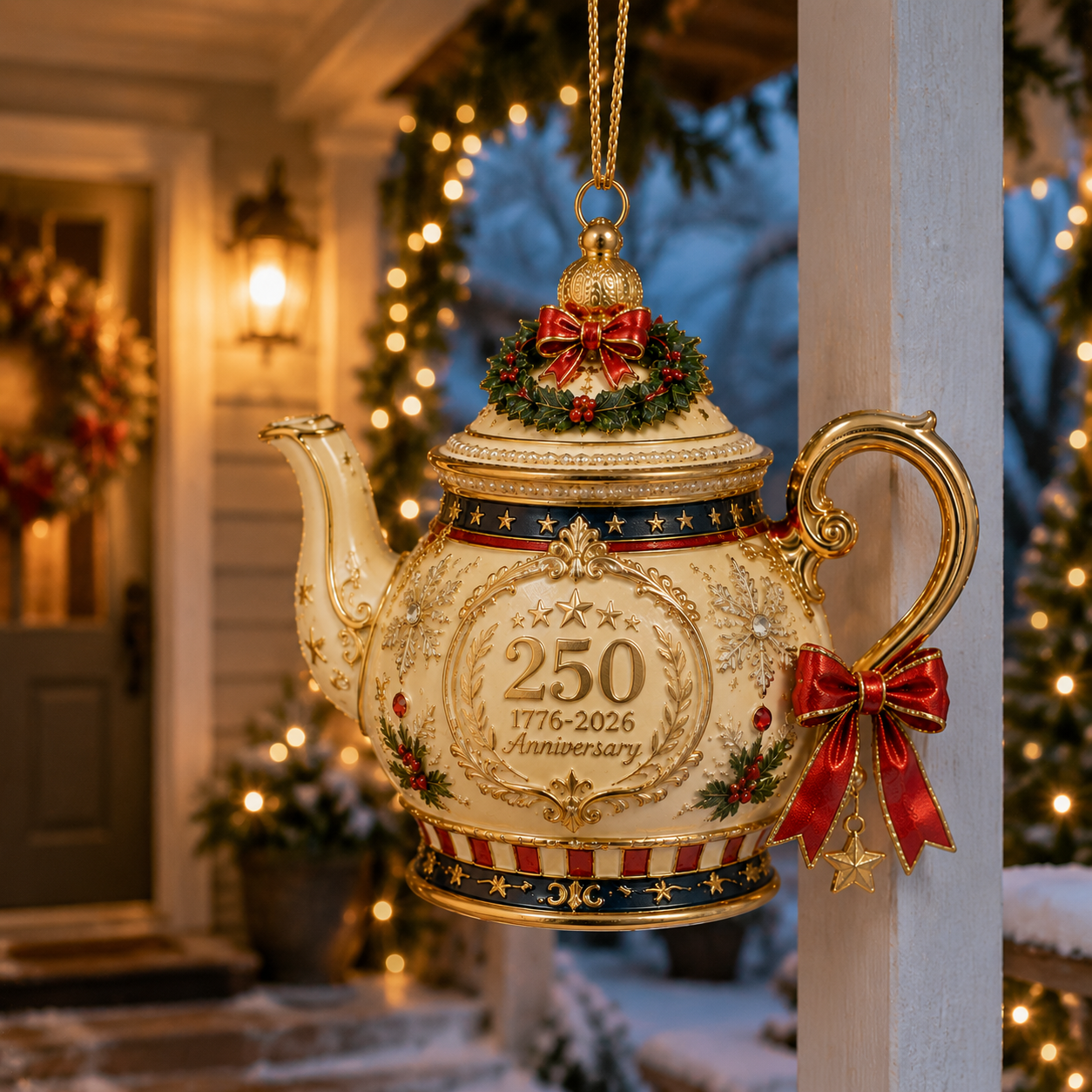 🔥Last 30pcs✨⏰ Limited anniversary edition✨49% OFF!🔥250th Anniversary Teapot Christmas Ornament