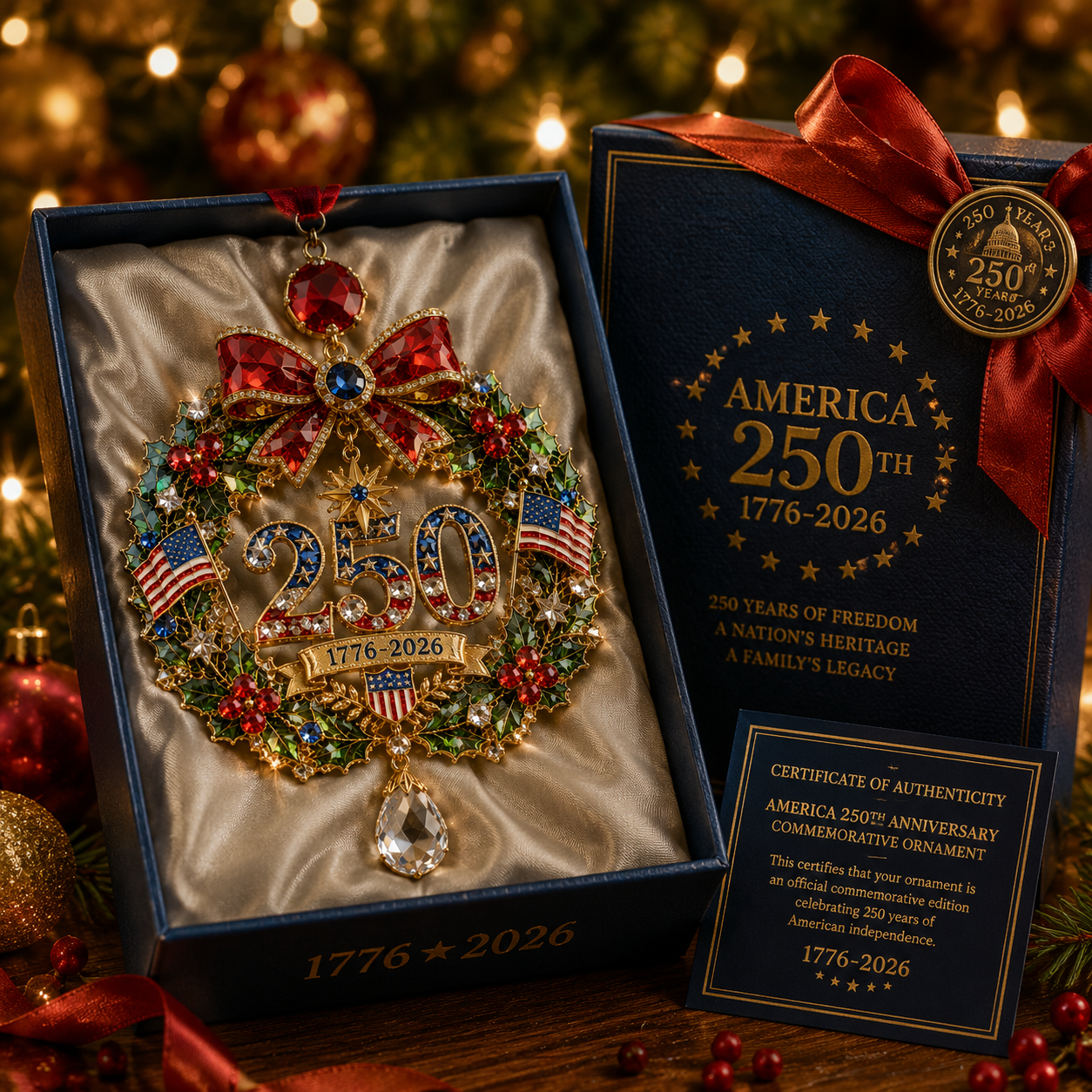 ✨ Limited anniversary edition✨⏰49% OFF!🔥Crystal Christmas Wreath Christmas Tree Ornament