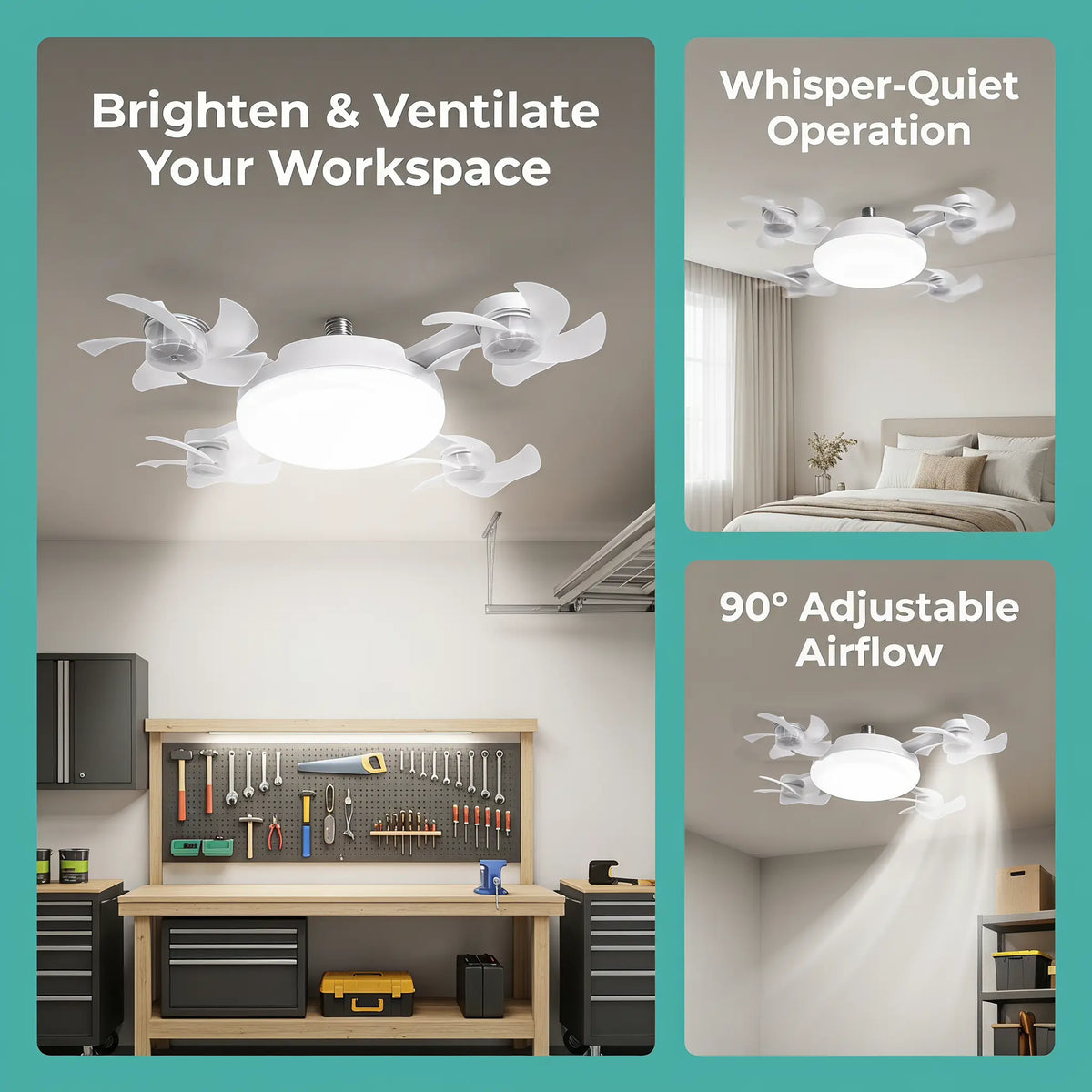 2026 New E27 Socket Ceiling Fan Light - image 1