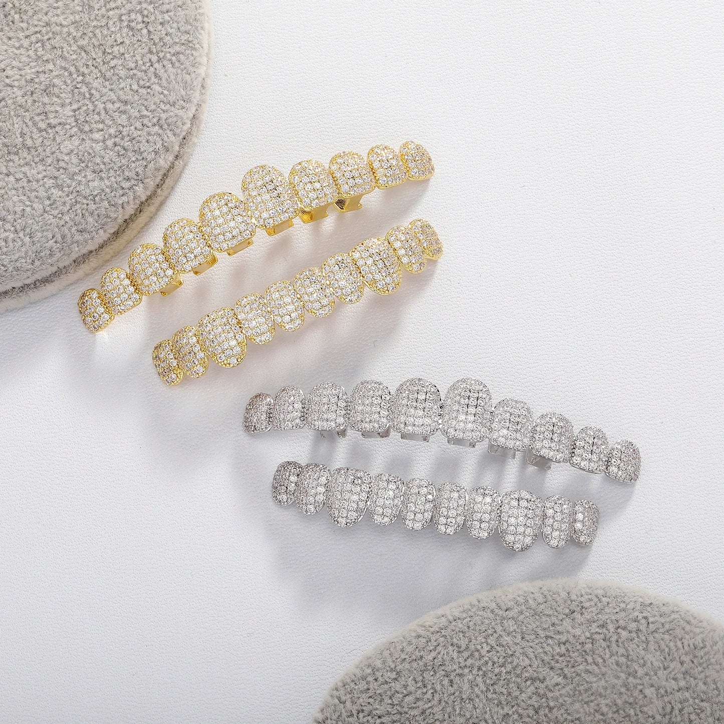 🔥💖HIP HOP DIAMOND GRILLZ - Full diamond crusted grillz for maximum shine