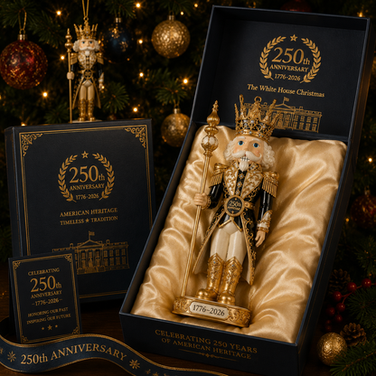 🔥Last 30pcs✨⏰ Limited anniversary edition✨49% OFF!🔥2026 America 250th Anniversary Black & Gold Nutcracker King Ornament