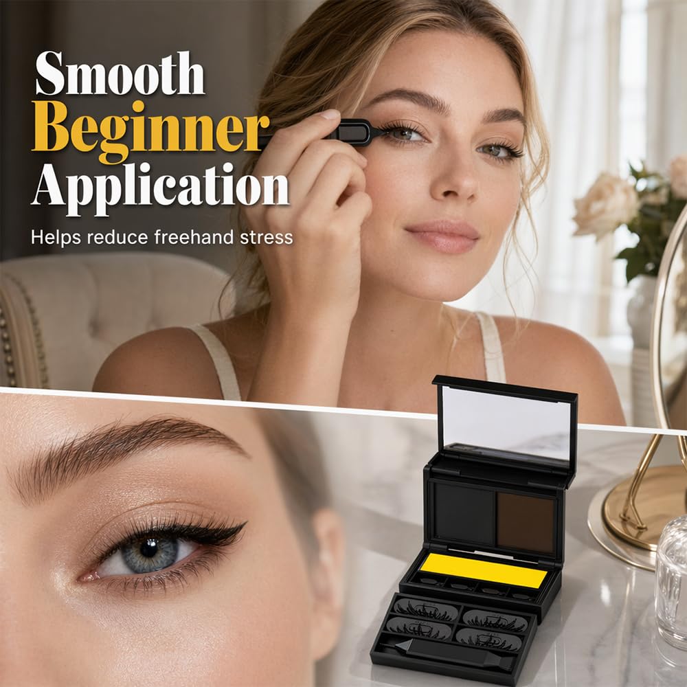 3-in-1 Eyeliner & Lash Stamp Kit – Wing, Bottom Lashes & Liner, Waterproof, Beginner-Friendly - image 6