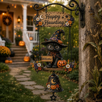 ⏰LIMITED TIME 49% OFF!🔥🔔Halloween Hanging Welcome Sign With Bell