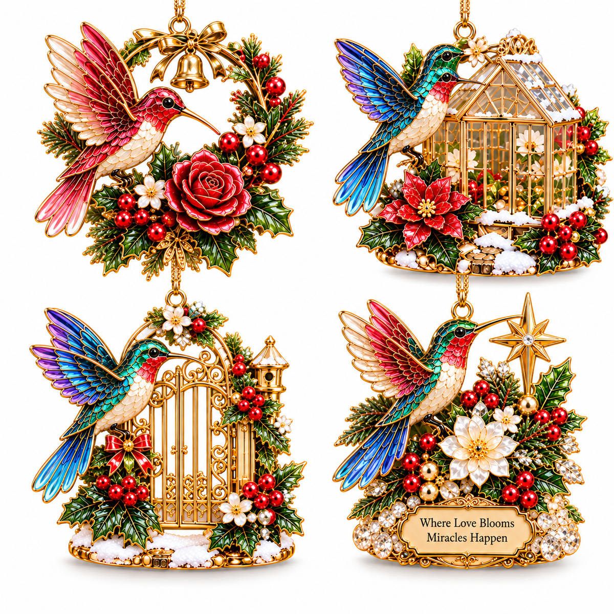Hummingbird Christmas Ornament  –  Festive Bird Keepsake Collection, Elegant Holiday Gift for Mom, Grandma & Hummingbird Lovers - image 14