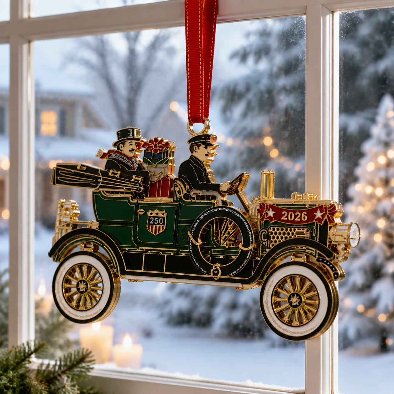 🔥Last 30pcs✨⏰ Limited anniversary edition✨49% OFF!🔥250th Anniversary Edition Vintage Car Christmas Ornament