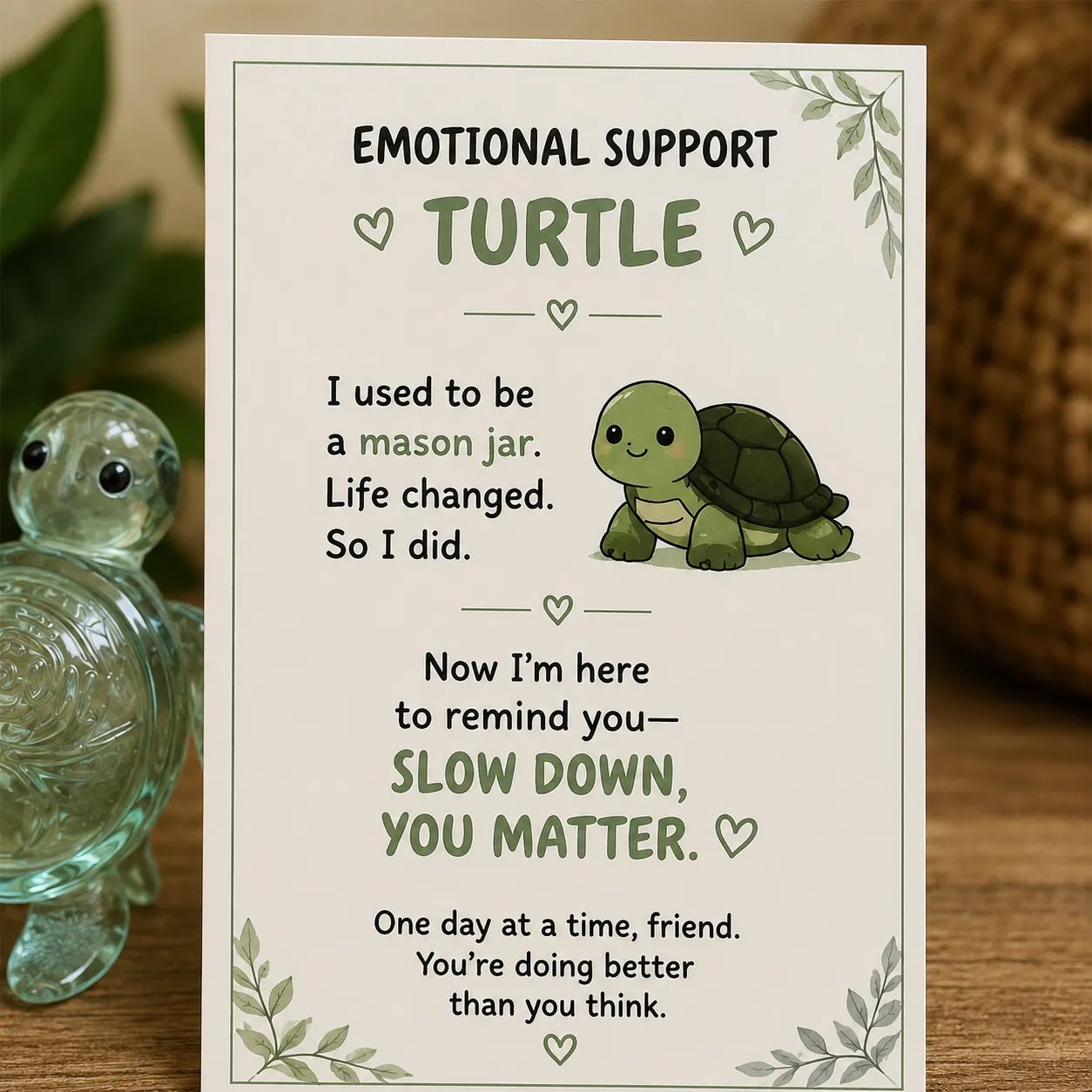 💖💌 Emotional Support Glass Animal Gift Set | 7 Meaningful Designs with Encouragement Card & Gift-Ready Packaging ✨